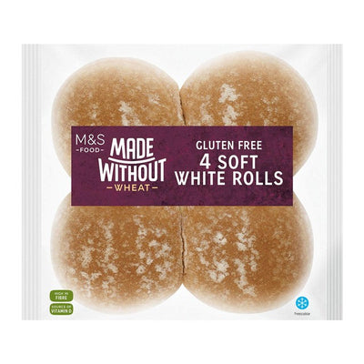 M&S Petits Pains Blancs Moelleux Sans Gluten 4 par paquet