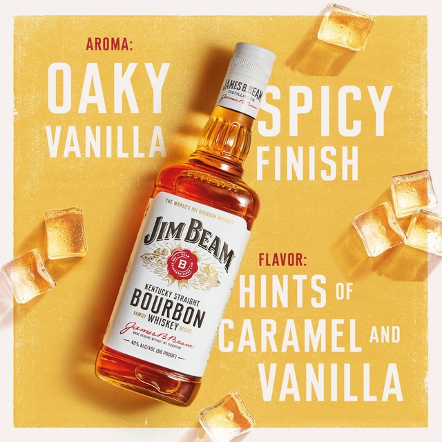 Jim Beam Kentucky Straight Bourbon Whiskey 1L, UK version