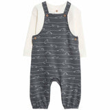 M&S Dino Dungarees set with T-shirt 6-9 Months, imported from the UK