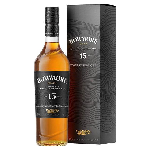 Bowmore 15 Year Old Single Malt Scotch Whisky 70cl - British product