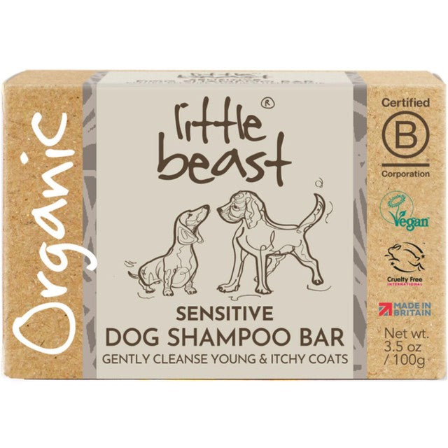 Little Beast organic sensitive dog shampoo bar 100g, UK version