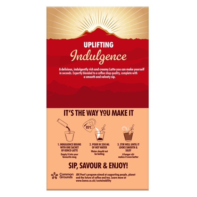 Kenco Latte sachets, imported from the UK