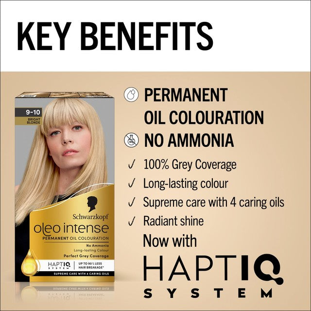 Schwarzkopf Oleo 9-10 Bright Blonde Permanent Hair Colour (British brand)