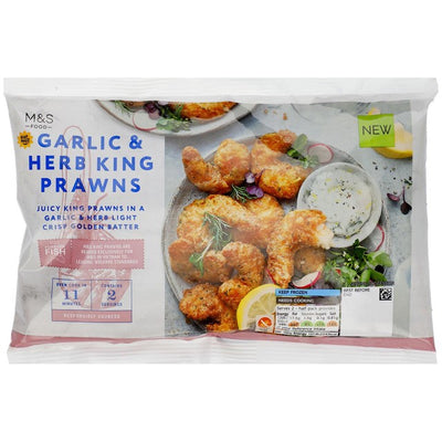 M&S M&S Gambas royales à l'ail et aux herbes surgelées 250g - Acheter en ligne chez McGrocer