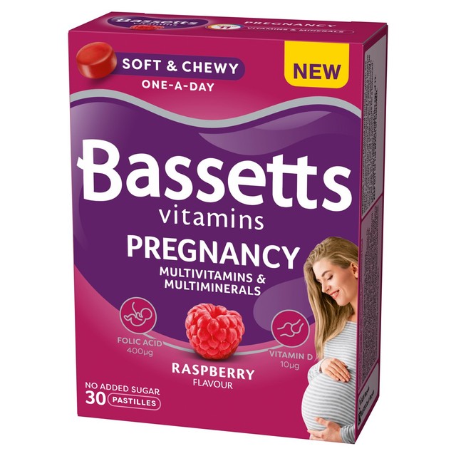 Bassetts pregnancy raspberry multivitamins 30s - British product
