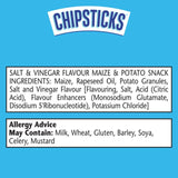 Smiths Chipsticks Salt & Vinegar crisps multipack 6x17g - British product