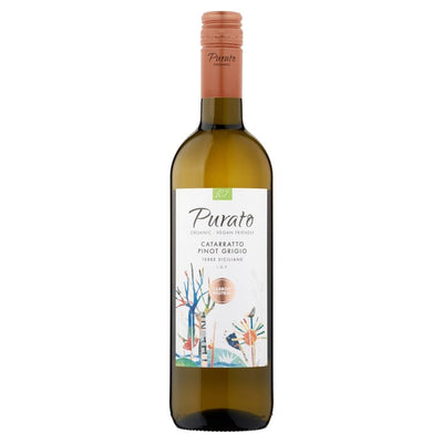 M&S Purato Organic Catarrato Pinot Grigio Sicily White Wine 75cl- Buy online at McGrocer