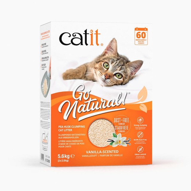 Catit Go Natural Pea Husk Litter Vanilla 5.6kg - British product