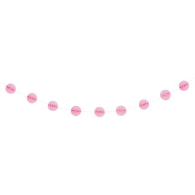 M&S Unique Party Pink Honeycomb Ball Garland 7ft- Buy online at McGrocer
