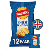 Walkers Cheese & Onion crisps 12x25g multipack (British brand)