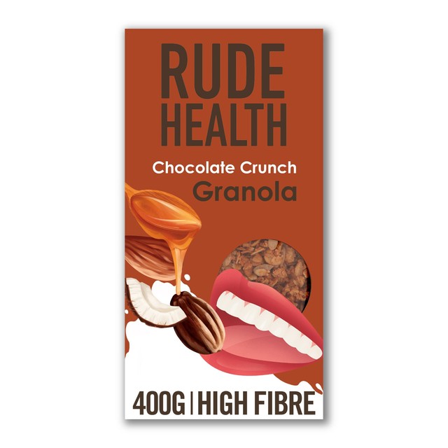 Rude Health chocolate crunch granola 400g, imported from the UK