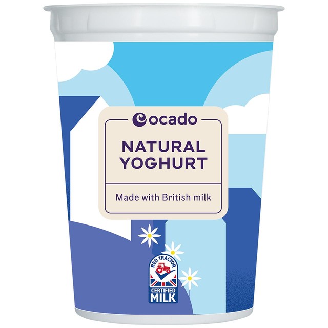 Ocado natural yoghurt 500g, imported from the UK