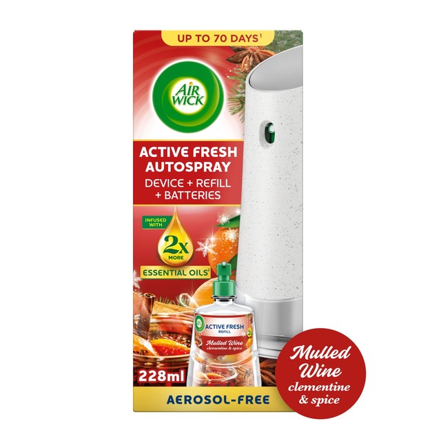 Airwick Active Fresh automatic air freshener Mulled Wine kit (British brand)