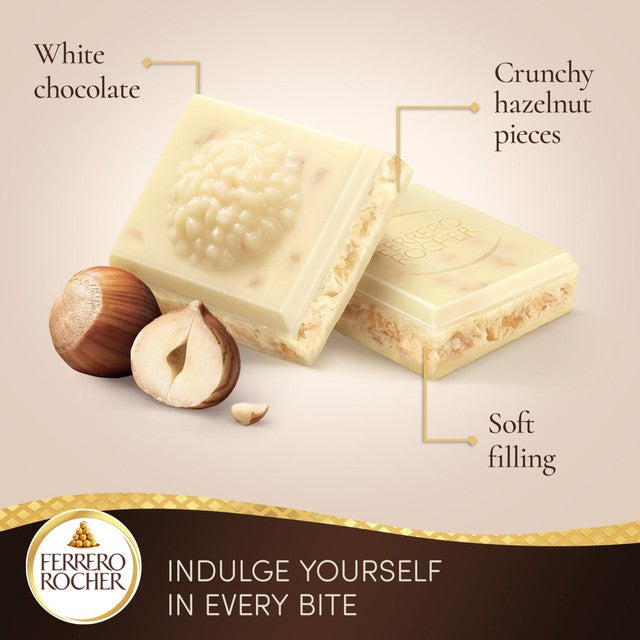 Ferrero Rocher white chocolate hazelnut bar 90g - British product