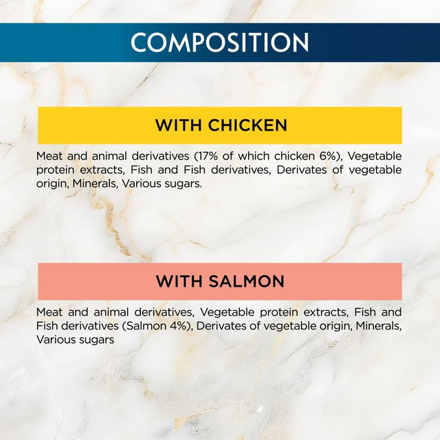 Gourmet Perle senior chicken in gravy wet cat food, imported from the UK