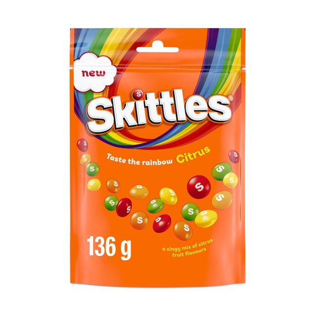 Skittles Citrus chewy candies pouch (British brand)