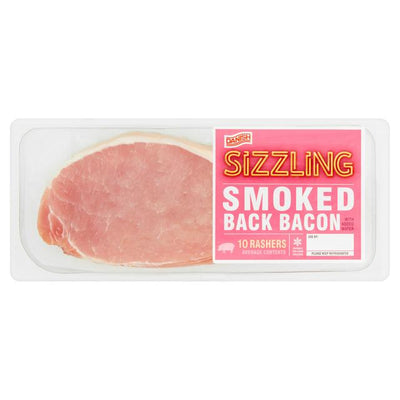 Sainsburys Sizzling Danish Smoked Back Bacon 300g- Buy online at McGrocer
