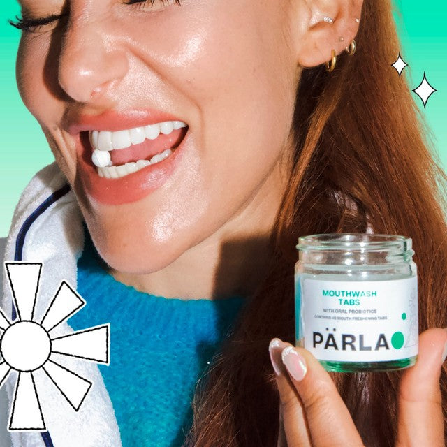 Parla probiotic mouthwash tablets, imported from the UK