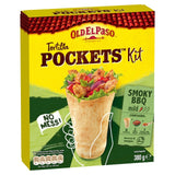 Old El Paso mild BBQ tortilla pocket kit 380g, imported from the UK