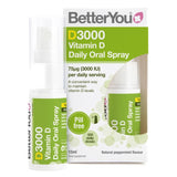 BetterYou D3000 Vitamin D Oral Spray Peppermint 15ml - British product