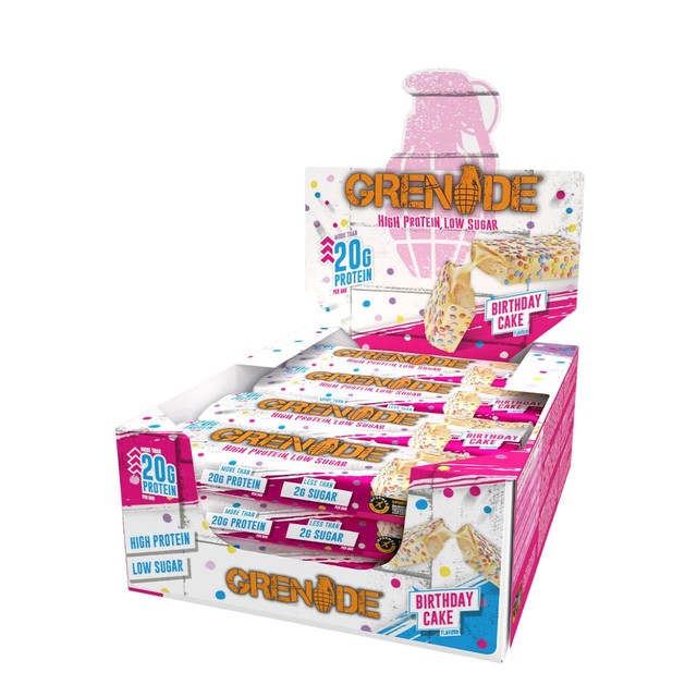 Grenade birthday cake protein bar 60g, UK version