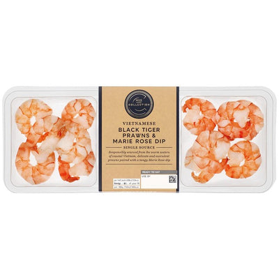 M&S Collection Schwarze Tigergarnelen und Marie Rose Dip Meeresfrüchte-Appetizer 170g
