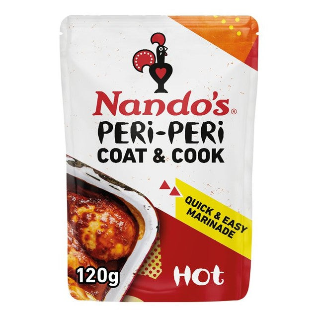 Nando's Hot Peri Peri Marinade 120g, imported from the UK