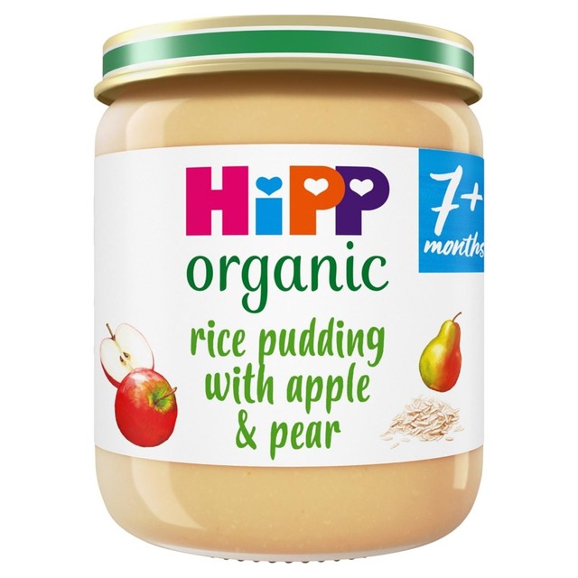 HiPP Organic Rice Pudding with Apple & Pear 160g baby food, UK version