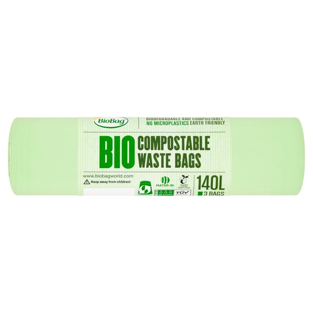 BioBag 140L compostable wheelie bin liners, UK version
