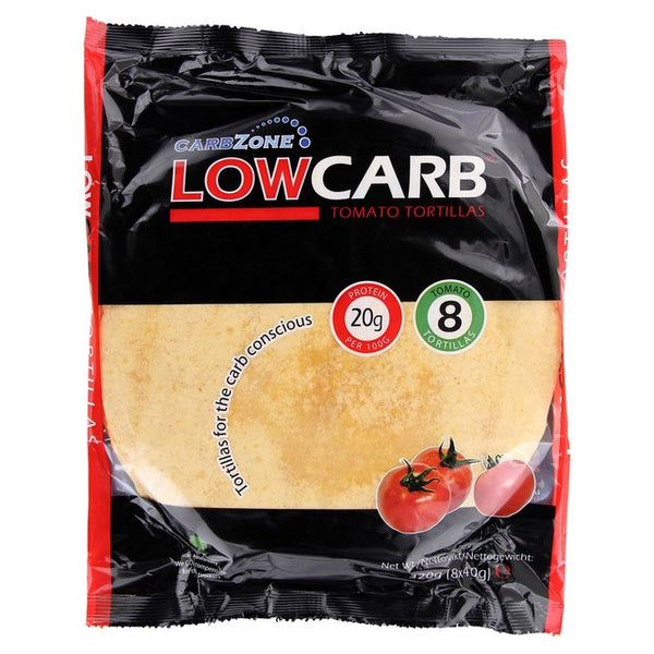 Carbzone Low Carb Tomato Tortilla Wraps Pack of 8
