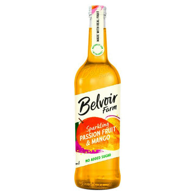Sainsburys Belvoir Farm Sparkling No Added Sugar Mango Passionfruit 750ml- Buy online at McGrocer