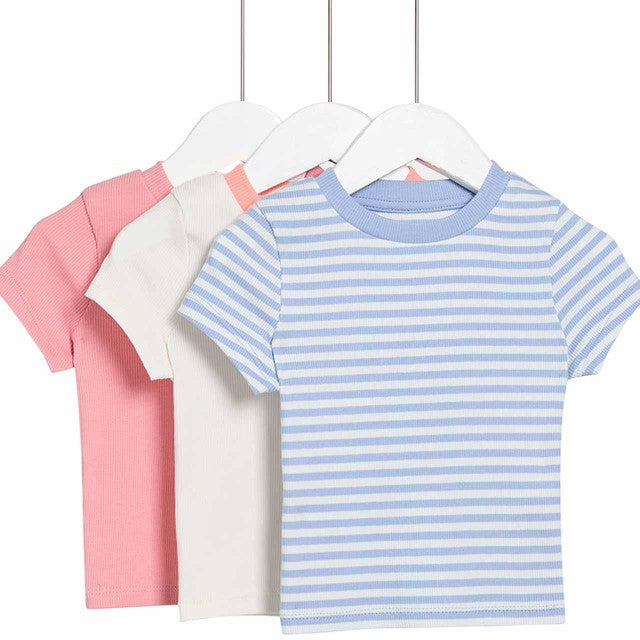 M&S girls cotton t-shirts 6-7 years, imported from the UK
