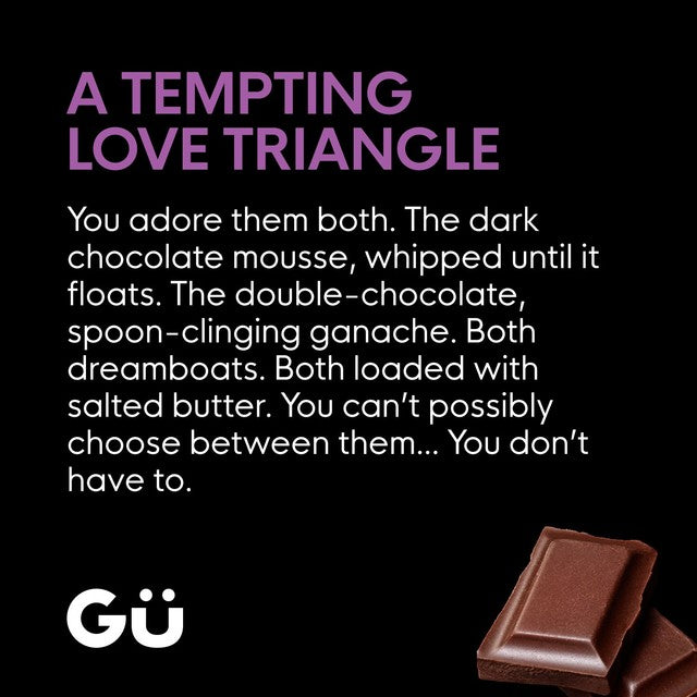 Gu dark chocolate mousse with ganache dessert 2 x 70g, UK version