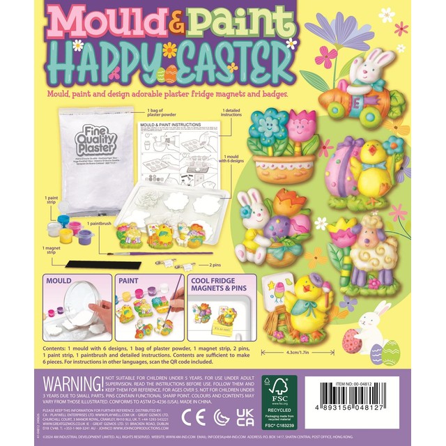 4M Happy Easter mould and paint craft kit, UK version