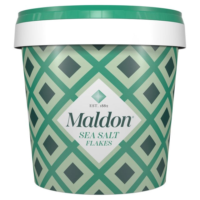 Maldon Sea Salt Flakes in plastic tub 570g, imported from the UK