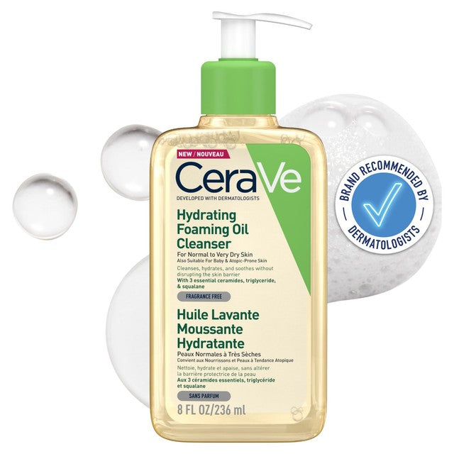 Cerave hydrating foaming oil cleanser 236ml - British product