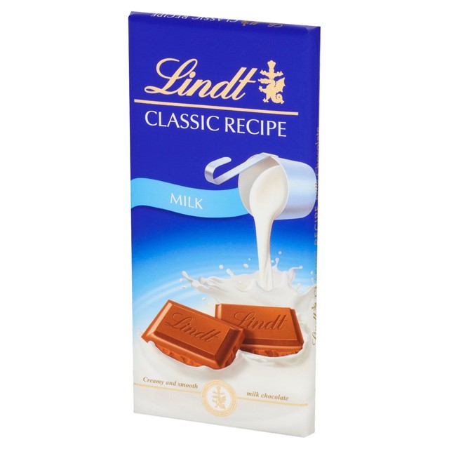 Lindt classic recipe milk chocolate bar 100g, UK version