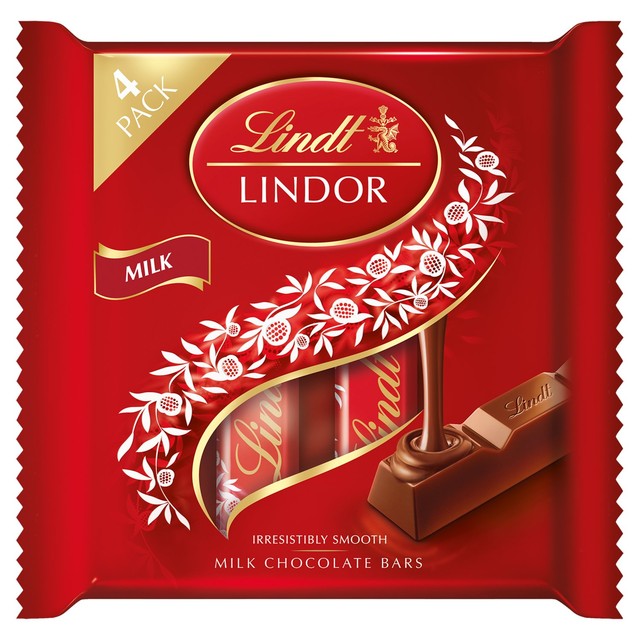 Lindt Lindor Milk Chocolate Bars 100g, UK version