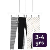M&S Polka Dot/Stripe Children's T-Shirt Carbon 3-4 Years, imported from the UK