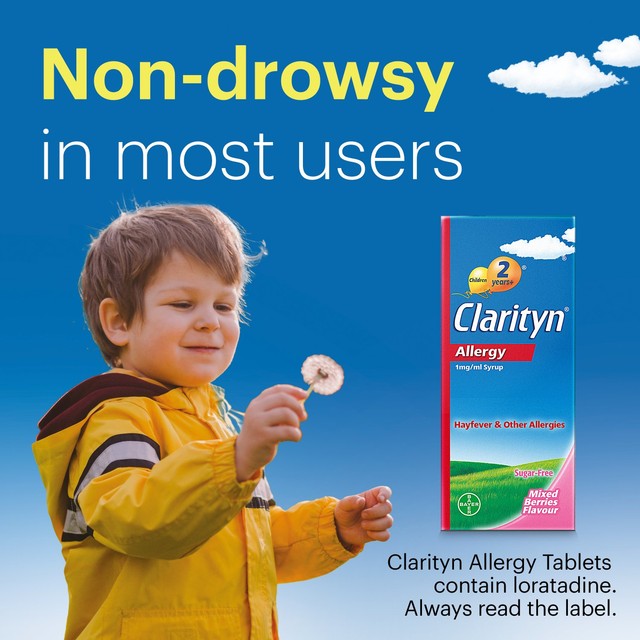 Clarityn Kids Allergy Syrup Mixed Berries 60ml - British product