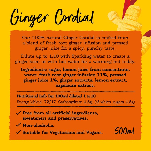 Belvoir Ginger Cordial 500ml - British product