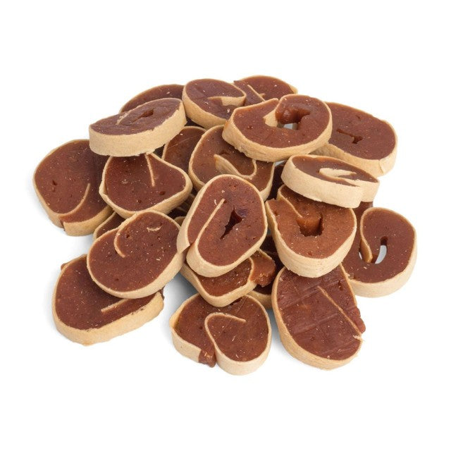 The Dog Deli duck whirls dog treats 100g - British product