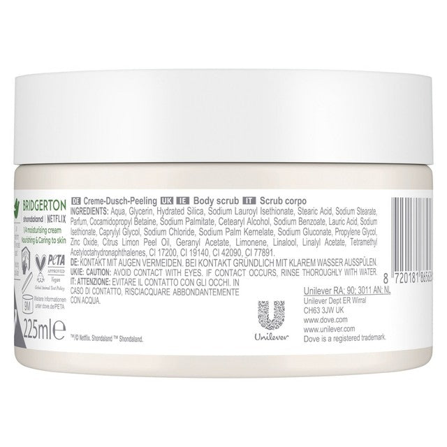 Dove Bridgerton Love & Meadows body scrub (British brand)