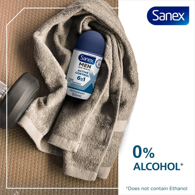 Sanex Men Active Control Antiperspirant Roll-On Deodorant 50ml (British brand)
