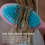 Denman wet detangler hair brush Pink Crush, imported from the UK
