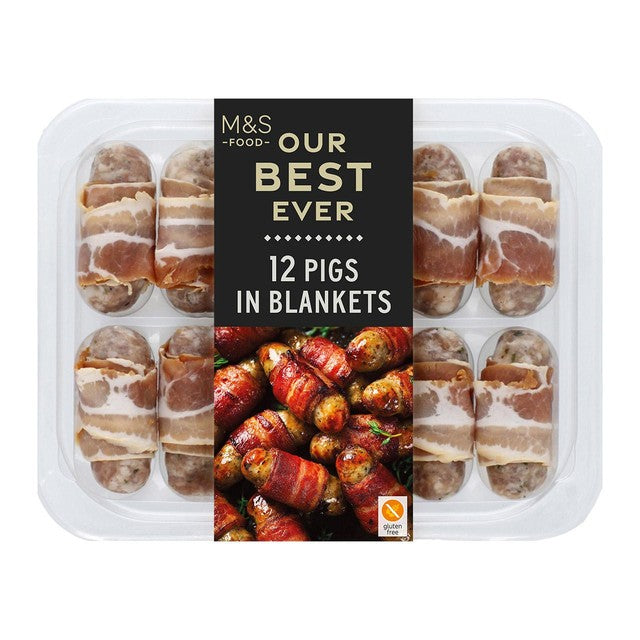 M&S pigs in blankets frozen 288g, imported from the UK