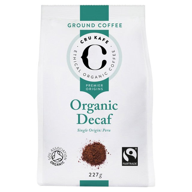 Cru Kafe decaf Peruvian ground coffee 227g - British product