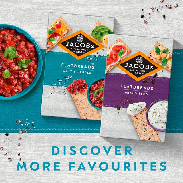 Jacob's Flatbread Salt & Pepper Crackers 150g, UK version