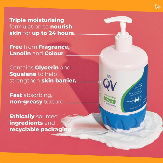 QV moisturising cream 500g, imported from the UK