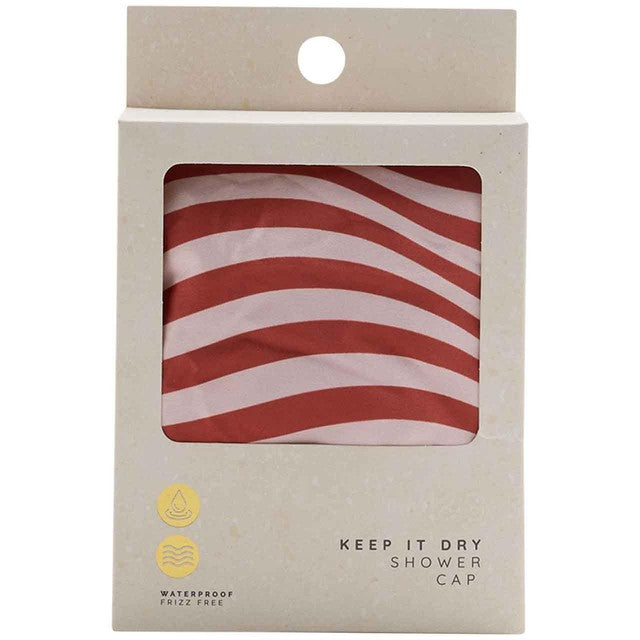 M&S shower cap striped satin (British brand)